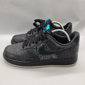 Nike Air Force 1 07 Low Space Jam Computer Chip Black DH5354-001 Mens Size 10